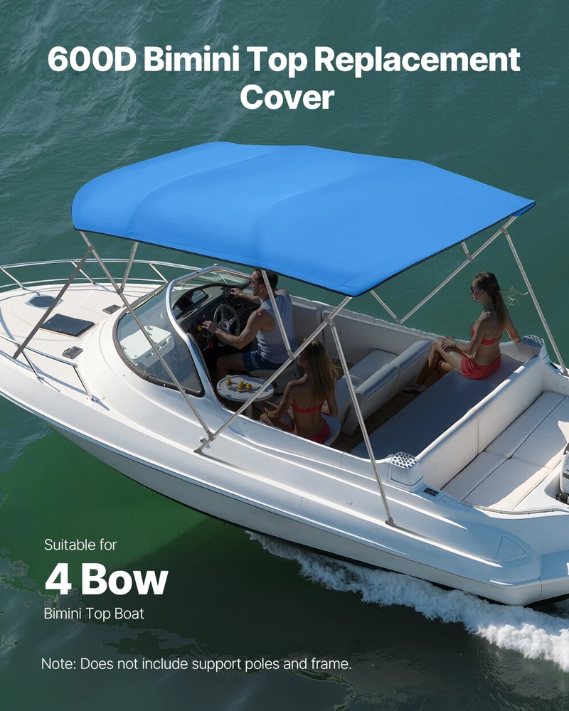 Bimini tento uždangalas VEVOR 4BMN97103TENT, 2464-2616 mm pločio