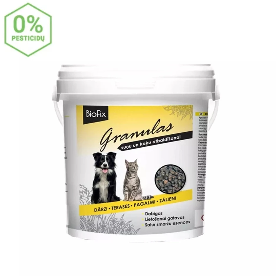 BIOFIX PET STOP granulės nuo kačių ir šunų, 1L