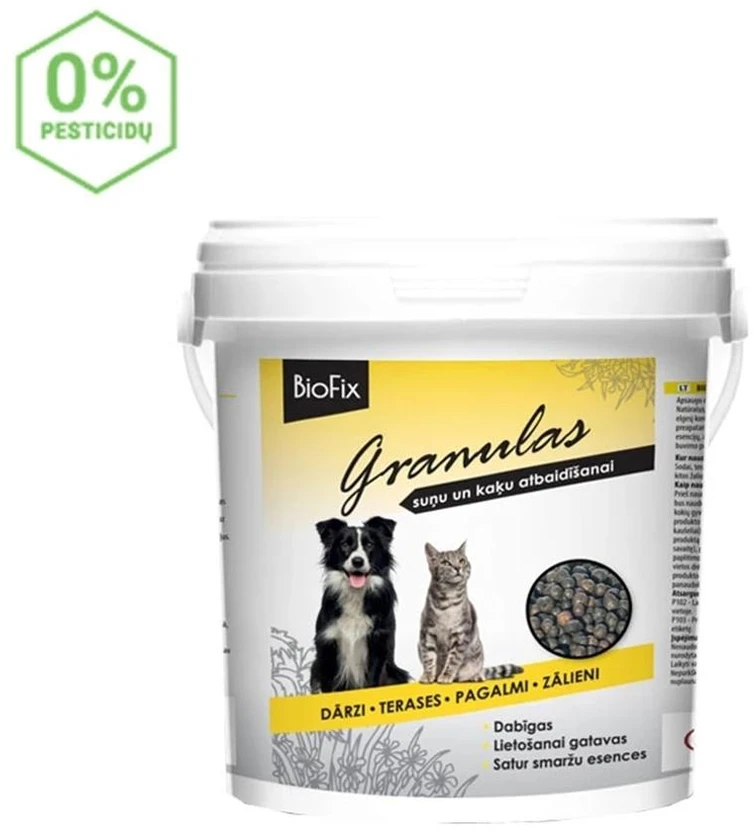 BIOFIX PET STOP granulės nuo kačių ir šunų, 1L