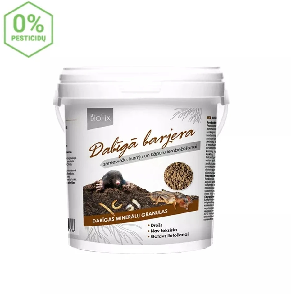 BIOFIX STOPPER natūralus barjeras kurmių, kurklių, spragšio kontrolei, 1kg