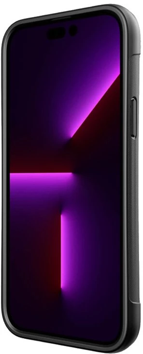 Biologiškai skaidus dėklas iPhone 14 Pro Max, juodas, X-Doria Raptic Clutch MagSafe