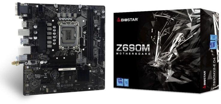 Biostar Z690MX2-E D4 pagrindinė plokštė Intel Z690 LGA 1700 micro ATX