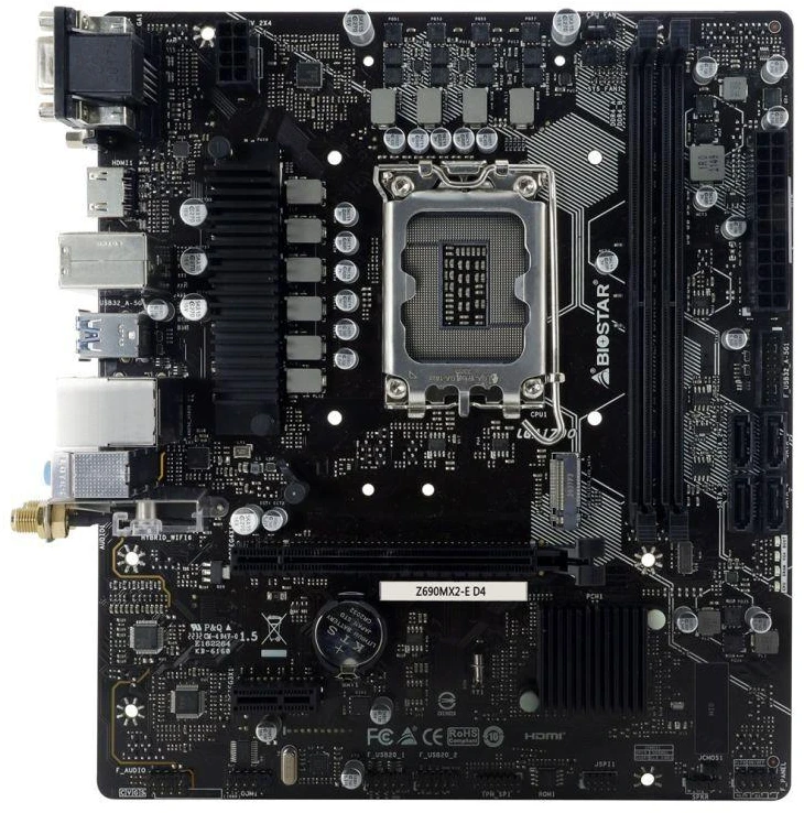 Biostar Z690MX2-E D4 pagrindinė plokštė Intel Z690 LGA 1700 micro ATX