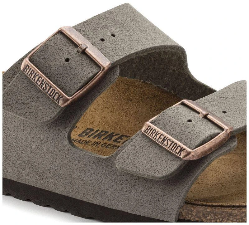 „Birkenstock Arizona Birko-Flor Nubuck Stone“ pilki moteriški/vyriški įspiriami sandalai (0151211)