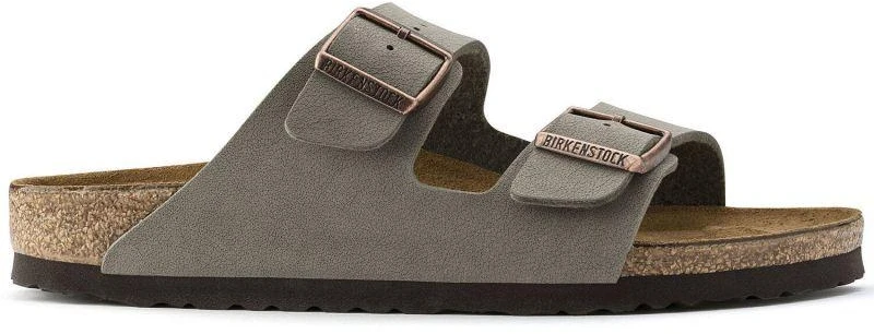„Birkenstock Arizona Birko-Flor Nubuck Stone“ pilki moteriški/vyriški įspiriami sandalai (0151211)