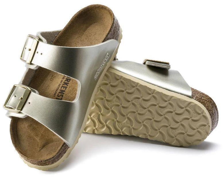 Birkenstock Arizona Kids Birko-Flor Electric Metallic Gold Siauri Basankoms (1014841)