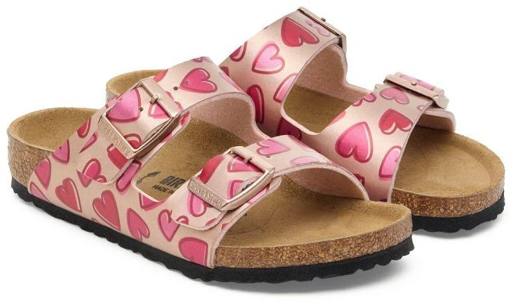 Birkenstock ARIZONA KIDS BS 1030434 ELECTRIC METALLIC COPPER HEARTS basutės (standartinis plotis)