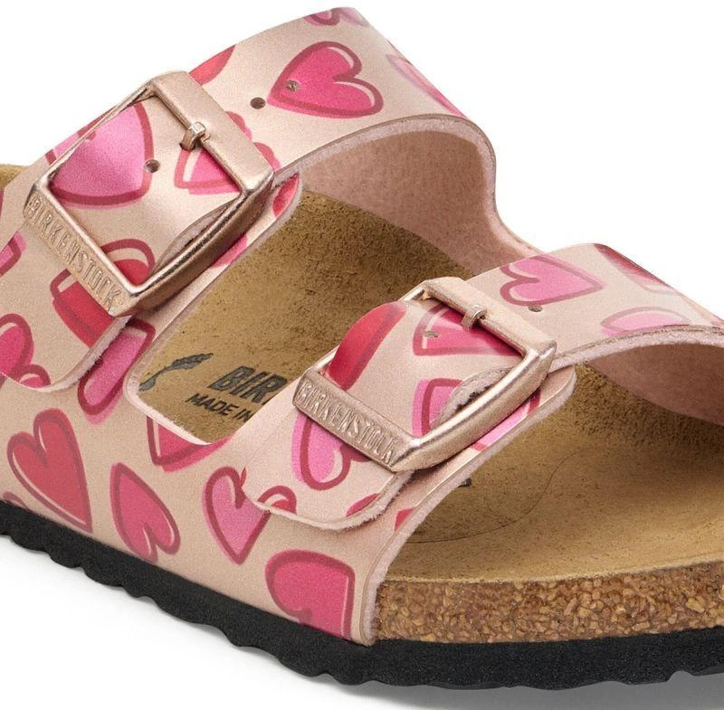 Birkenstock ARIZONA KIDS BS 1030434 ELECTRIC METALLIC COPPER HEARTS basutės (standartinis plotis)