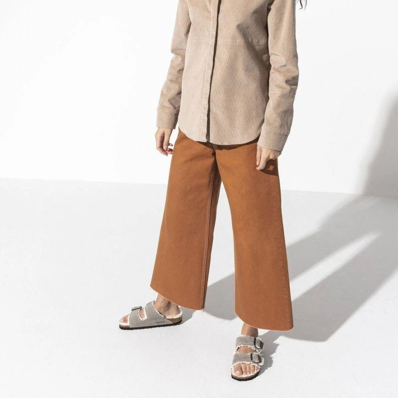 Birkenstock Arizona Shearling Stone Coin Suede su avikailosiais su avikailiais moterims/vyrams (1017402)