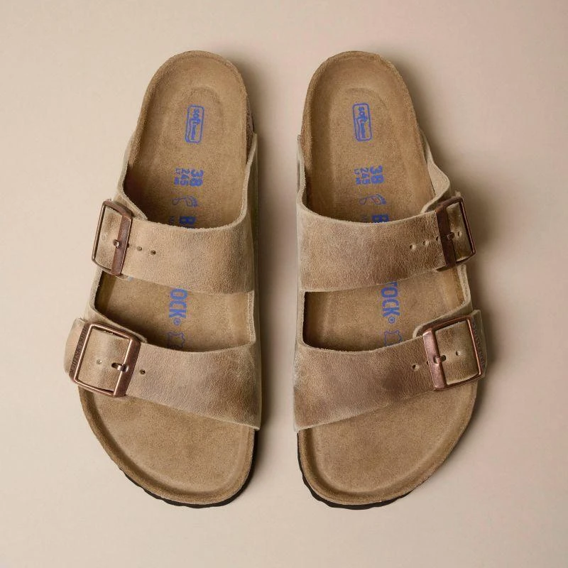 Birkenstock Arizona Soft Footbed Oiled Leather Tabako Rudos Siaurū Moteriŗki/Vyriŗki Basutės (0552813)