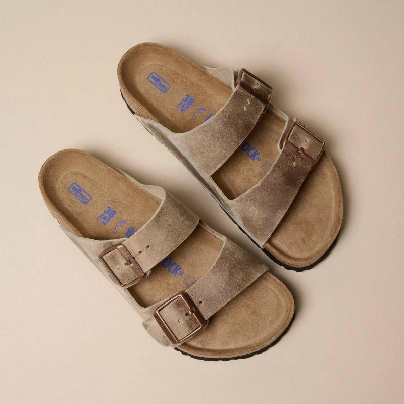 Birkenstock Arizona Soft Footbed Oiled Leather Tabako Rudos Siaurū Moteriŗki/Vyriŗki Basutės (0552813)