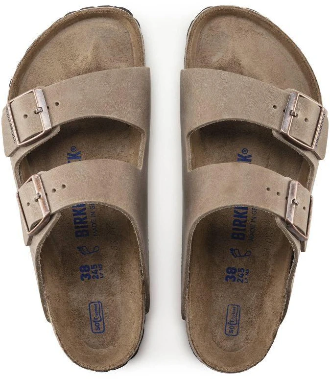 Birkenstock Arizona Soft Footbed Oiled Leather Tabako Rudos Siaurū Moteriŗki/Vyriŗki Basutės (0552813)