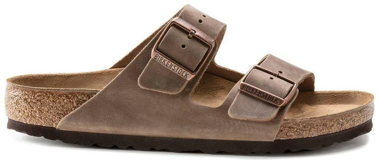 Birkenstock Arizona tabako rudos siauros vyriškos rudos šlepetės (0352203)