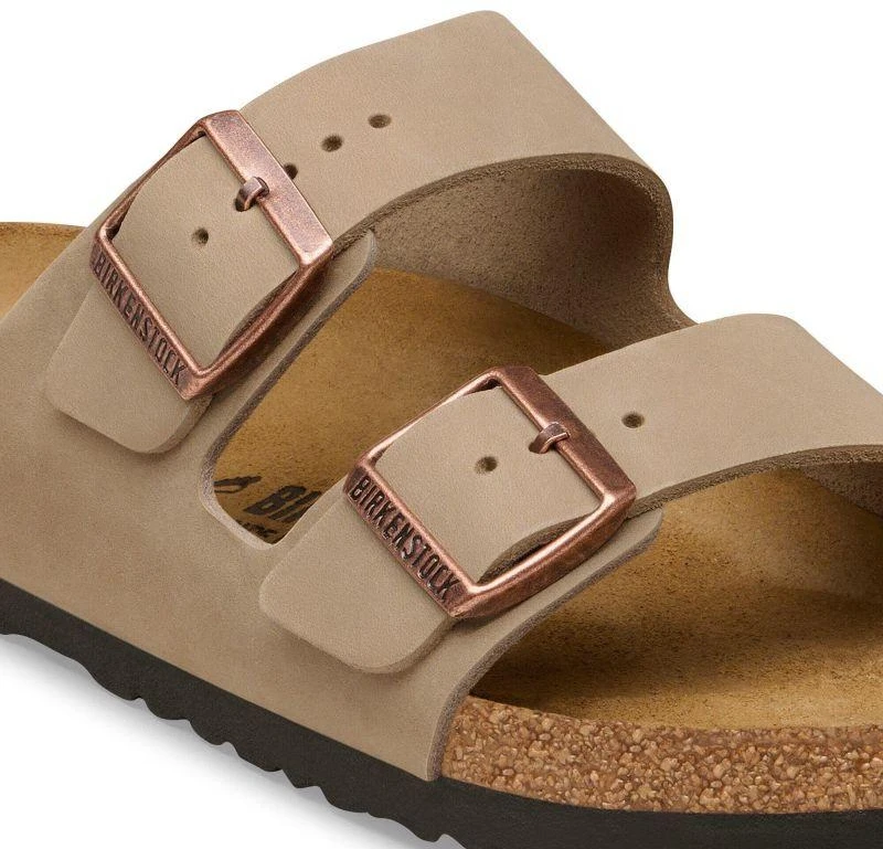 Birkenstock Arizona tabako rudos siauros vyriškos rudos šlepetės (0352203)