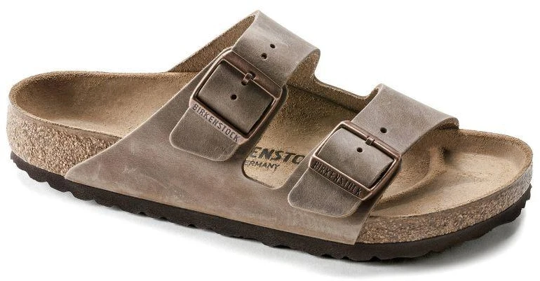 Birkenstock Arizona tabako rudos siauros vyriškos rudos šlepetės (0352203)