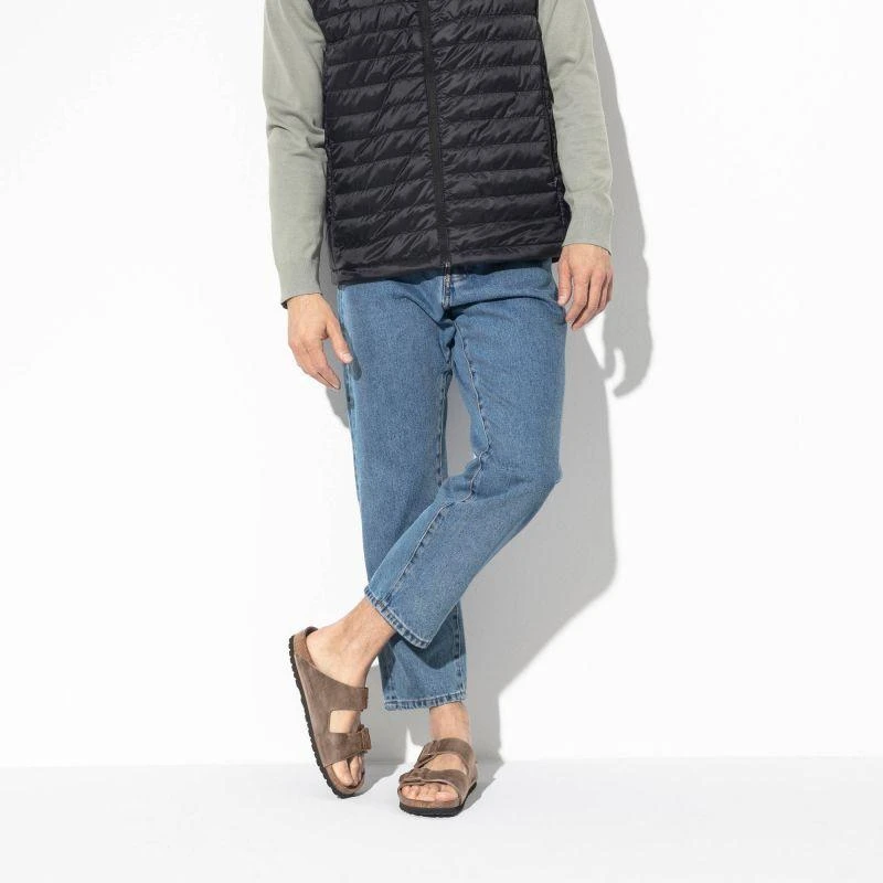 Birkenstock Arizona tabako rudos siauros vyriškos rudos šlepetės (0352203)