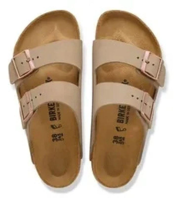 Birkenstock Arizona tabako rudos siauros vyriškos rudos šlepetės (0352203)