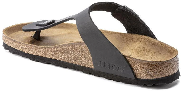 Birkenstock Gizeh NU Oiled Juodas Įprastos Basutės Moterims/Vyrams (0845251)