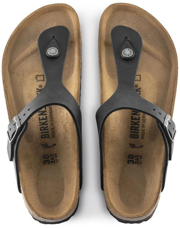 Birkenstock Gizeh NU Oiled Juodas Įprastos Basutės Moterims/Vyrams (0845251)