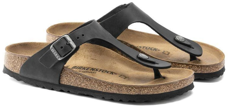 Birkenstock Gizeh NU Oiled Juodas Įprastos Basutės Moterims/Vyrams (0845251)