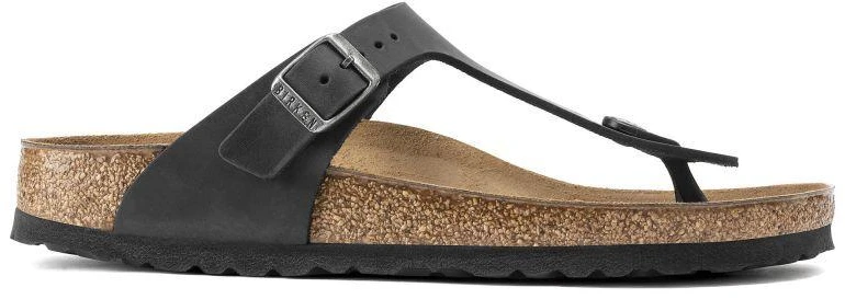 Birkenstock Gizeh NU Oiled Juodas Įprastos Basutės Moterims/Vyrams (0845251)