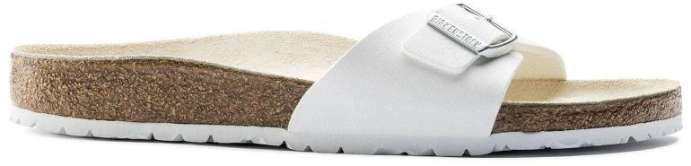 Birkenstock Madrid Birko-Flor Balta Balti Moteriškos Basutės, Įprastas Plotis (0040731)
