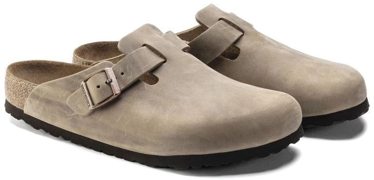 Birkenstock moteriškos klumpės BOSTON BS 1019484 TABACCO BROWN (siauras modelis)