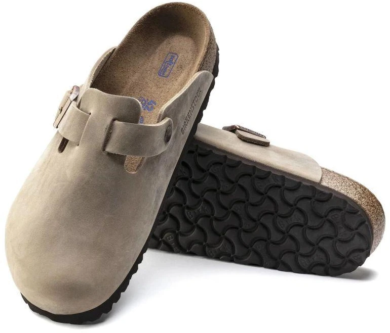 Birkenstock moteriškos klumpės BOSTON BS 1019484 TABACCO BROWN (siauras modelis)