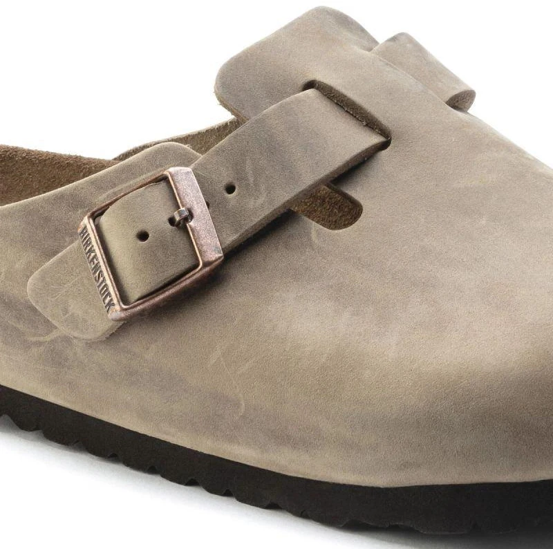 Birkenstock moteriškos klumpės BOSTON BS 1019484 TABACCO BROWN (siauras modelis)