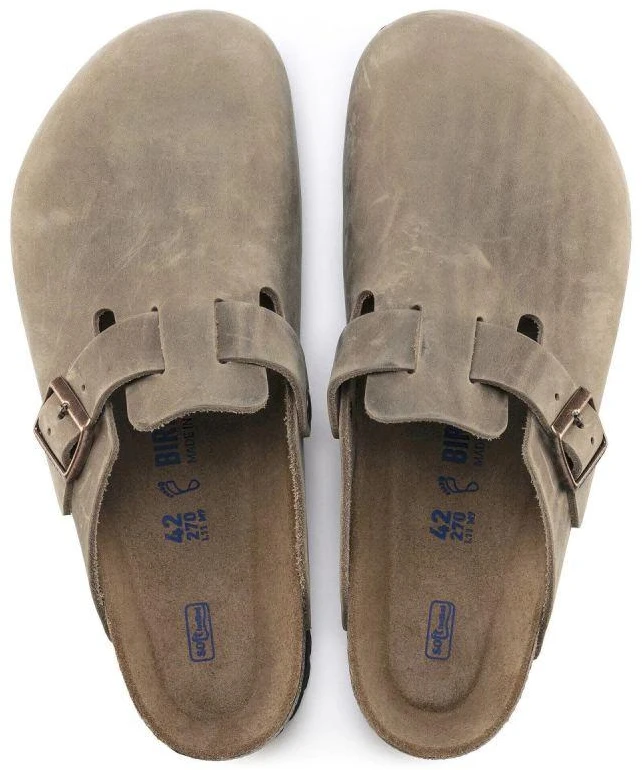 Birkenstock moteriškos klumpės BOSTON BS 1019484 TABACCO BROWN (siauras modelis)