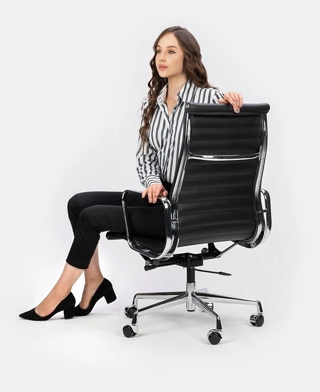 Biuro kėdė AERON PRESTIGE PLUS, juoda, pagaminta iš natūralios odos