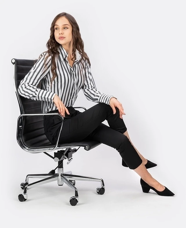 Biuro kėdė AERON PRESTIGE PLUS, juoda, pagaminta iš natūralios odos