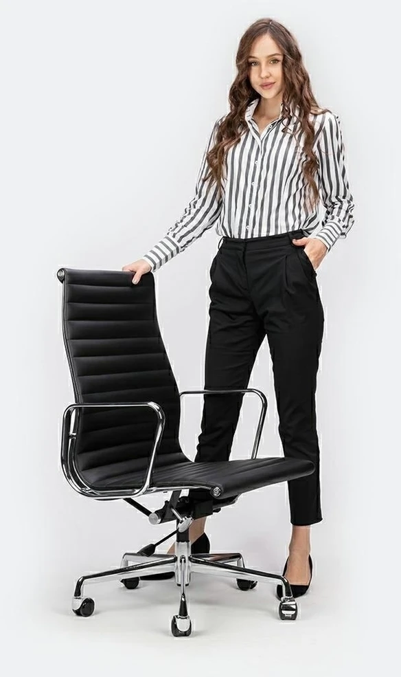 Biuro kėdė AERON PRESTIGE PLUS, juoda, pagaminta iš natūralios odos