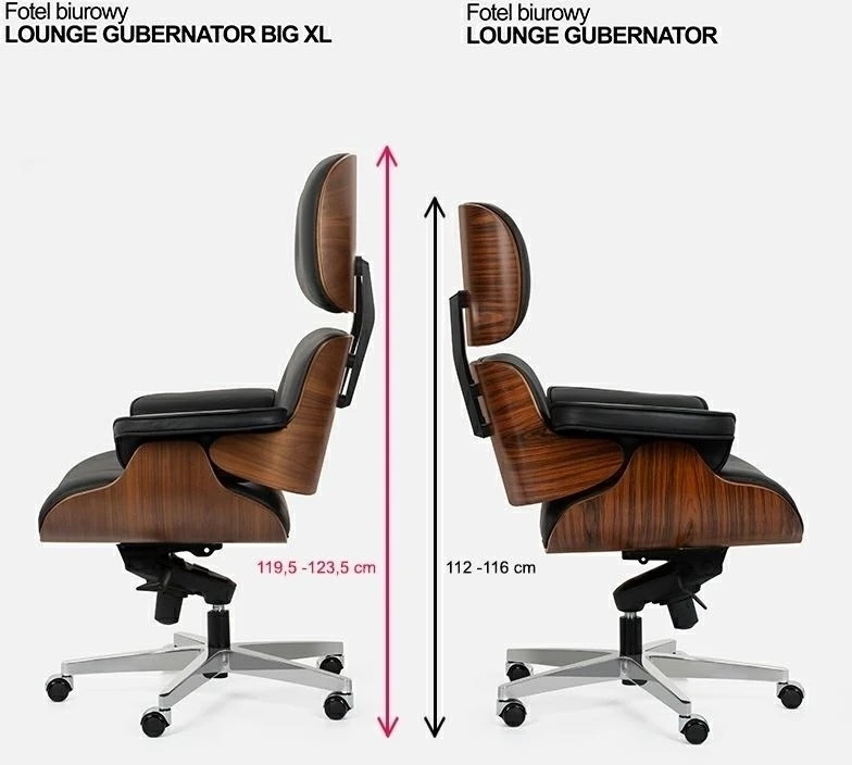 Biuro kėdė - fotelis LOUNGE GUBERNATOR BIG XL, juodas
