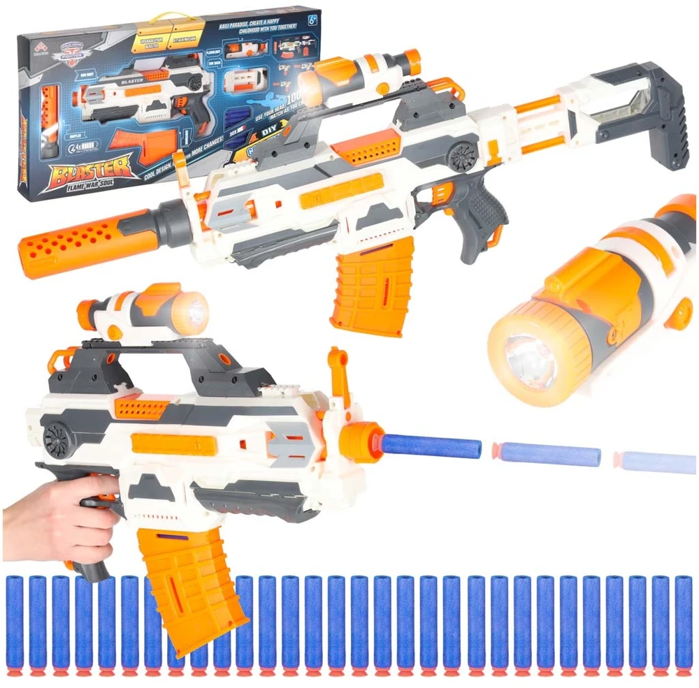 Ikonka BLASTER MODULINIS KARBINAS 4in1 30 strėlių