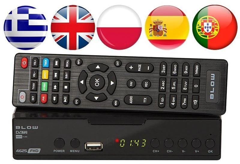 Blow skaitmeninis TV imtuvas DVB-T2 4625FHD H.265 V2