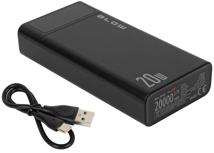 Blow Išorinė baterija 20000mAh QC+PD PB20E JUODA