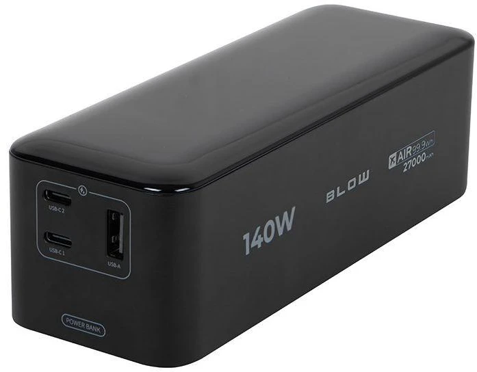BLOW išorinė baterija 27000mAh PD 140W AIR99.9 juoda