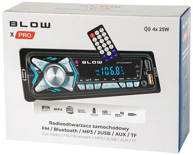 Automagnetola Radijas BLOW X-PRO MP3/BT/USB/Pultas