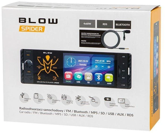 Automagnetola Radijas BLOW SPIDER