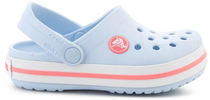 Blue CROCS CROCBAND KIDS CLOG T vaikiški klumpės, Mėlynas FROST/GUAVA 207005-4XQ