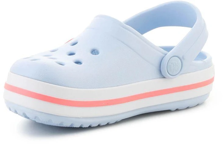 Blue CROCS CROCBAND KIDS CLOG T vaikiški klumpės, Mėlynas FROST/GUAVA 207005-4XQ