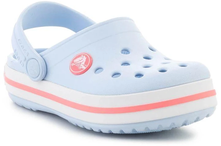 Blue CROCS CROCBAND KIDS CLOG T vaikiški klumpės, Mėlynas FROST/GUAVA 207005-4XQ