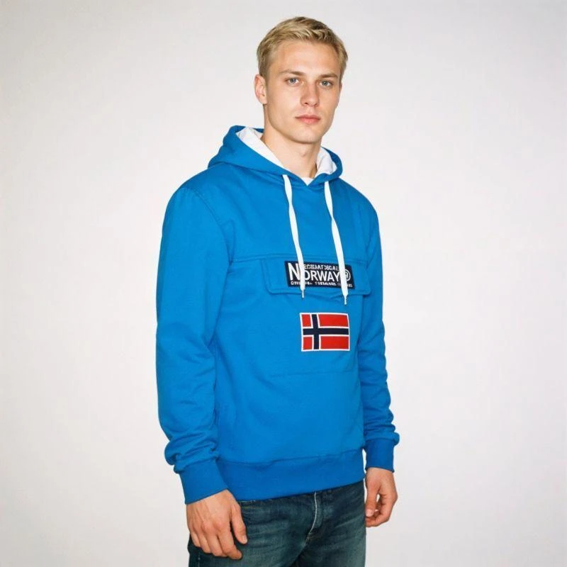 Geographical Norway Gadrien DB 054 M WW6115H/GN-Royal Mėlyna / Baltas džemperis