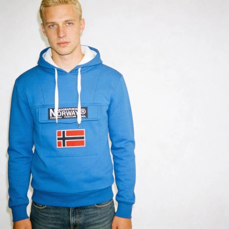Geographical Norway Gadrien DB 054 M WW6115H/GN-Royal Mėlyna / Baltas džemperis