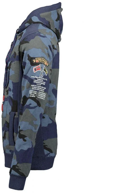 Geographical Norway GYMCLASS vyriški kamufliažiniai marškinėliai 100 (WT1663H/GN/MILITAIRE Mėlynas)