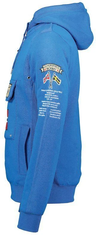 Geographical Norway GYMCLASS vyriški kamufliažiniai marškinėliai 100 (WT1663H/GN/MILITAIRE Mėlynas)