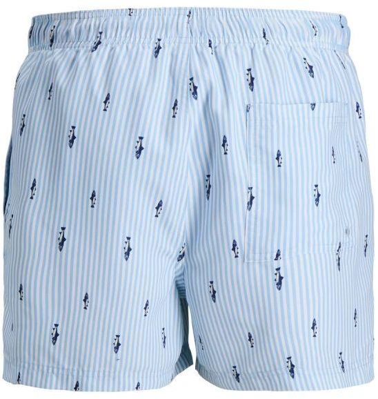 Jack&Jones vyriški maudymosi šortai JWHARUBA SWIM PRINTS 12206537 Cashmere Mėlyna Stripes