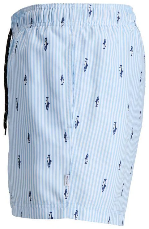 Jack&Jones vyriški maudymosi šortai JWHARUBA SWIM PRINTS 12206537 Cashmere Mėlyna Stripes