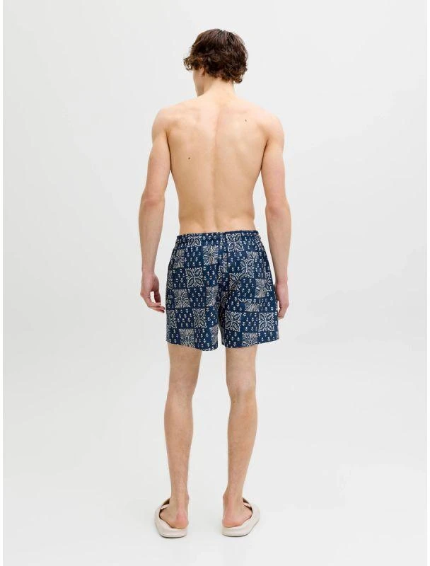 Blue Jack&Jones vyriški maudymosi šortai JPSTMAUI SHELL AOP SWIM SHORTS REG 12291808 PAGEENT Mėlynas
